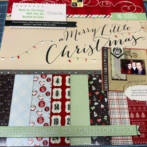 Christmas Scrapbook Paper Stack Cardstock Book